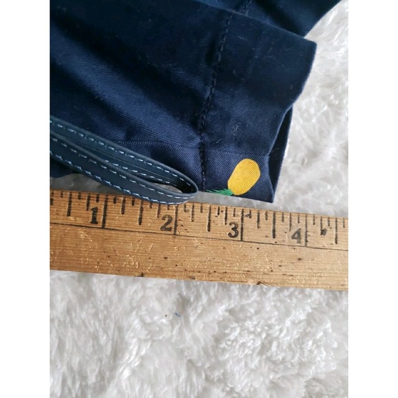 Sz 10 GAP Shorts Women Navy Pineapple Chino City Mid Rise Pockets Stretch EUC - Picture 6 of 7